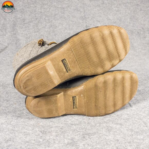 Sperry Saltwater Emboss Ankle Duck Boots Gray Black Waterproof Women's Size 9 - Picture 7 of 12